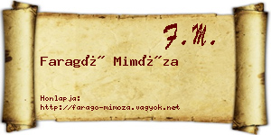 Faragó Mimóza névjegykártya